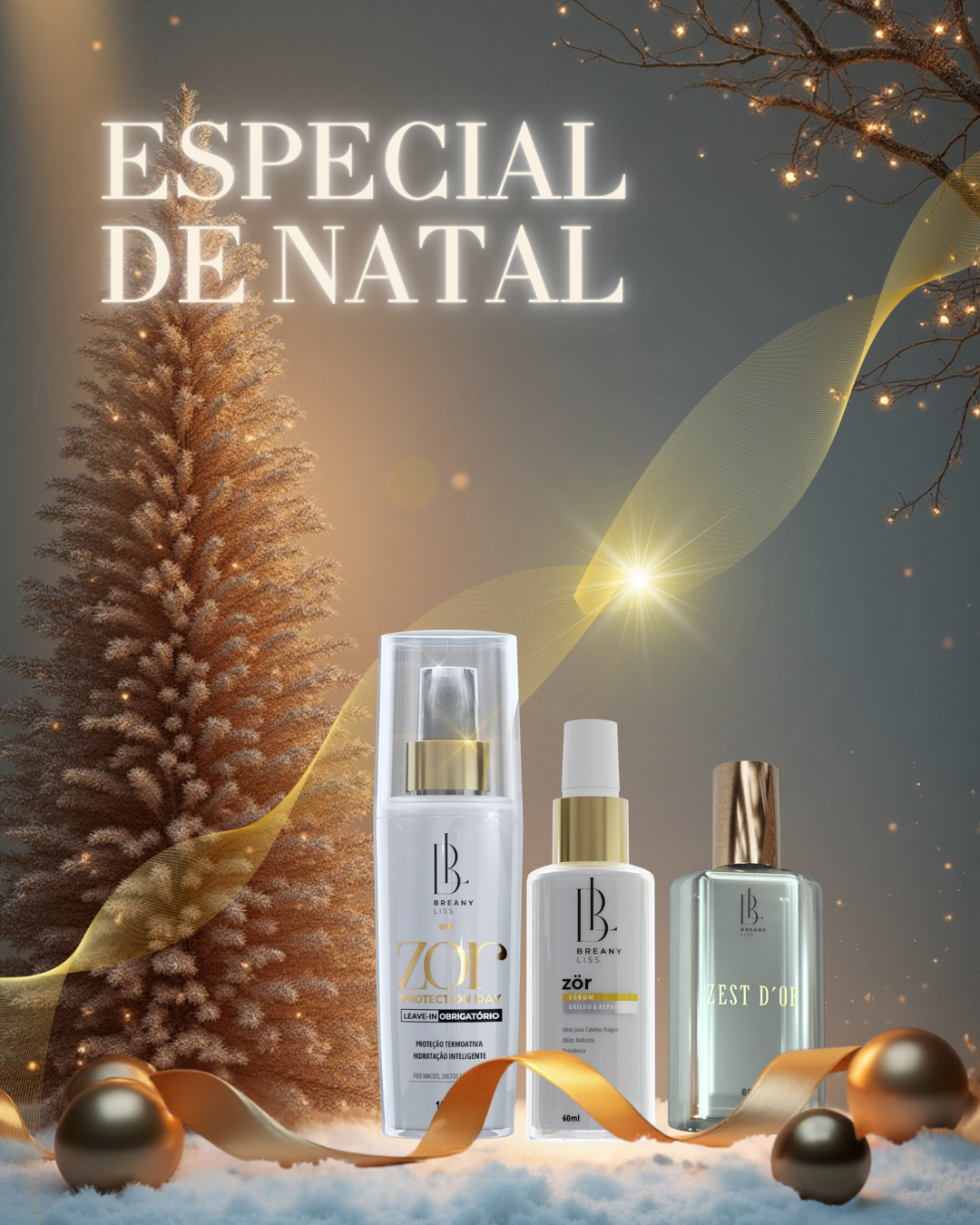 Leave-in Obrigatório Zor + Serúm Zor + Perfume Capilar Zest D´or